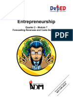 Entrepreneurship12q2 Mod7 Forecasting Revenues and Costs Department