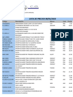 Lista de Precios Imreca 08-05-23