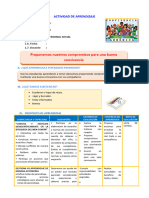 D1 A2 SESION PS. Proponemos Nuestros Compromisos para Una Buena Convivencia