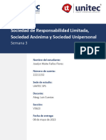 3.1 Sociedad de Responsabilidad Limitada, Sociedad Anonima y Sociedad Unipersonal