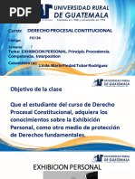 SEMANA 7 EXHIBICION PERSONAL. Principis. Procedencia.