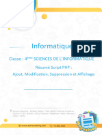 645555ad75b05 - Resumé PHP Ajout Modification Suppression Et Affichage