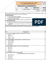 Pruebas de Diagnóstico de 4to Grado