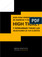 Ebook Guia para Vender Servicios de Agencia y Consultoria High Ticket y Derrumbar Todas Las Objecciones de Tus Clientes