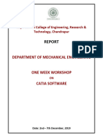 Report One Week CATIA Workshop 2-7 DEC