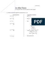 Logarithms in Other Bases: Index Notation Logarithmic Notation