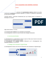 Développement Et Acquisition Cours L1 STAPS