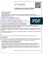 Schuler and Jackson (2014) Human Resource Management and Organisational Effectiveness