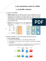 Tema 03 - Intercambio de Sustancias Entre La Célula y El Medio Externo