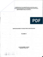 Estudios Y Diseños Del Plan Maestro de Alcantarillado Y Tratamiento de Aguas Servidas Del Municipio de Galapa en El Departamento Del Atlantico