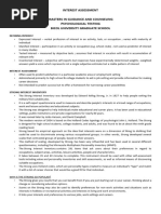 Notes in Psychological Testing - Interest Assessment - Masters in Guidance and Counseling - Bicol University Graduate School