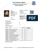 Course Registration Slip