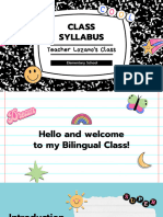 Colorful Scrapbook Nostalgia Class Syllabus Blank Education Presentation