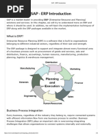 SAP - ERP Introduction