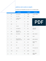 Lista de Las 100 Palabras Más Usadas en Inglés