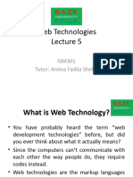 Lecture 5 Web Technology