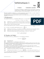 Mathématiques 1: 4 Heures Calculatrice Autorisée