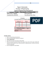 MTExam1 Strength of Materials 2022 2023FF 