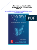 PDF A Writers Resource A Handbook For Writing and Research 6Th Edition Elaine Maimon Ebook Full Chapter