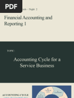 FAR 1 Accounting Cycle For Service Business