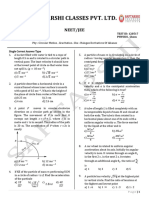 NEET JEE - Circular Motion Gravitation Question Paper and Solution