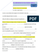 Exercices Les Emplois de Limparfait Et Du Passé Simple