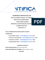 Informe 10 de Quimica Preparacion de Disoluciones Acuosas