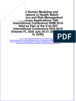 Download pdf Digital Human Modeling And Applications In Health Safety Ergonomics And Risk Management Healthcare Applications 10Th International Conference Dhm 2019 Held As Part Of The 21St Hci International Confer ebook full chapter 