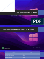 MS Word Shortcut Keys