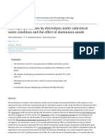 7 - Hydrogen Generation by Electrolysis Under Subcritical Water Condition and The Effect of Aluminium Anode - ScienceDirect