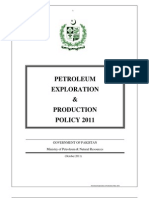 Petroleum Exploration & Production POLICY 2011: Government of Pakistan Ministry of Petroleum & Natural Resources