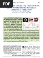 Complementary Multisplit Ring Resonant MEMS Sensor With Microfilter For Microplastics Concentration Measurement