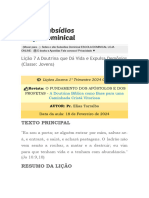 A Doutrina Bíblica Como Base para Uma Caminhada Cristã Vitoriosa