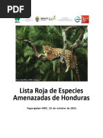 Informe Final Lista Roja Honduras 2021