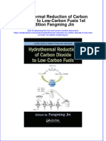 Textbook Hydrothermal Reduction of Carbon Dioxide To Low Carbon Fuels 1St Edition Fangming Jin Ebook All Chapter PDF