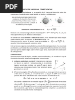 1.1. Ley de Gravitación Universal. Consecuencias