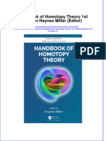 PDF Handbook of Homotopy Theory 1St Edition Haynes Miller Editor 2 Ebook Full Chapter