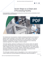 Steps To Clean and Sanitize A Food Processing Facility