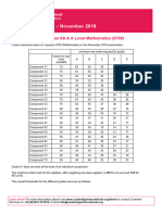 Grade Thresholds - November 2018: Cambridge International AS & A Level Mathematics (9709)