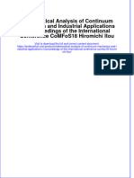 Mathematical Analysis of Continuum Mechanics and Industrial Applications Iii Proceedings of The International Conference Comfos18 Hiromichi Itou