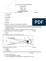 Form 2 - Geography - Marking Scheme