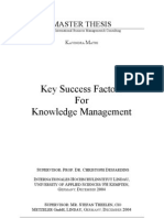 KSFsfor Knowledge Management