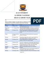 ZCAS-U 2024-25 Academic Calendar - V2