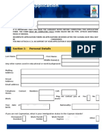 Employment Application: Section 1: Personal Details