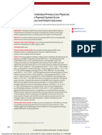 Association Between Individual Primary Care Physician Meritbased Incentive Payment System Score and Measures of Process and Patient OutcomesJAMA