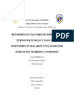 Chapter 1 & 2 - Determining Factors of Employee Turnover in Fast Food Industry at Malabon City