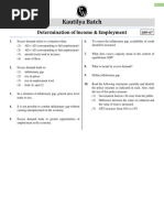 Kautilya Batch: Determination of Income & Employment