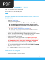 Econ Sem 2 Program Info