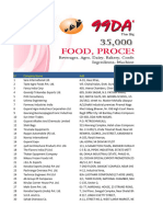 Food & Food Processing Data