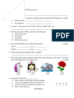 1920 S3 T2 Revision Paper (Reading) - QA Book